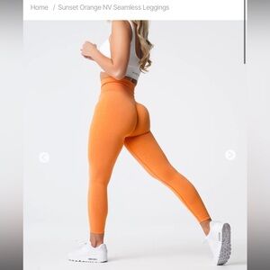 NVGTN Seamless Orange High-Waisted Leggings